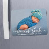 Moderne Liebe der Kalligraphie und Danke Baby Magnet