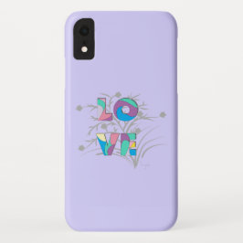 Moderne Liebe Design Lila Case-Mate iPhone Case