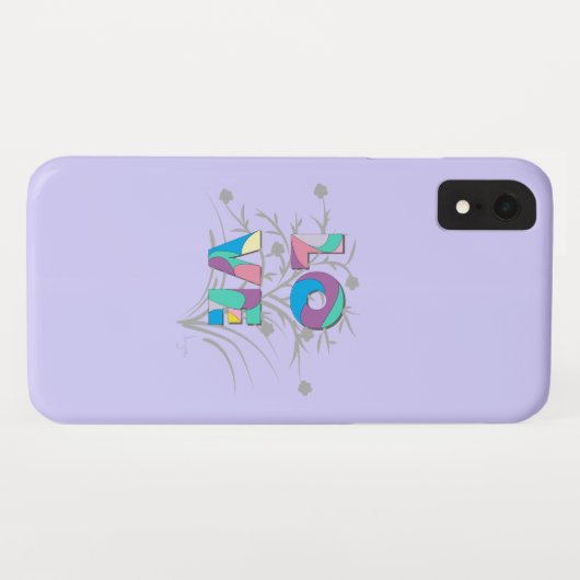 Moderne Liebe Design Lila Case-Mate iPhone Case (Rückseite (Horizontal))