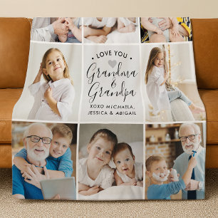 Moderne Liebe Du Oma und Opa/Andere 8-Foto Fleecedecke