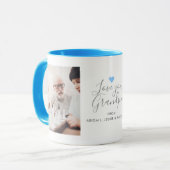 Moderne "Liebe du Opa" 2-Foto Tasse (Vorderseite Links)