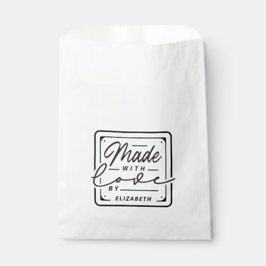 Moderne Liebe-Etiketten Geschenktütchen (Vorderseite)