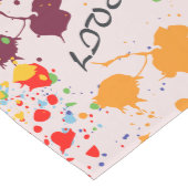 Moderne Liebe Farbentropfen farbenfroher Frühling Mittelgroßer Tischläufer (Ecke)