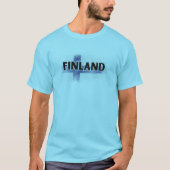 Moderne Liebe Finnland Flaggen Helsinki Souvenir T-Shirt (Vorderseite)