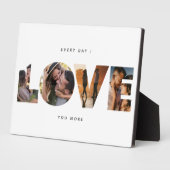 Moderne LIEBE Foto Collage Cutout Valentinstag Fotoplatte (Seite)