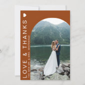 Moderne Liebe Foto Dankeskarte (Vorderseite)