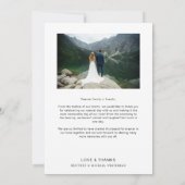 Moderne Liebe FotoCollage Rosa Rosa Dankeskarte (Rückseite)