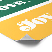 Moderne Liebe für Frieden Weihnachten Poster (Ecke)