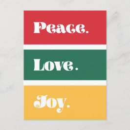 Moderne Liebe für Frieden Weihnachten Postkarte