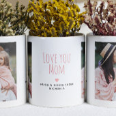 Moderne Liebe für Mama 2 Fotos und persönliche Nac Zweifarbige Tasse