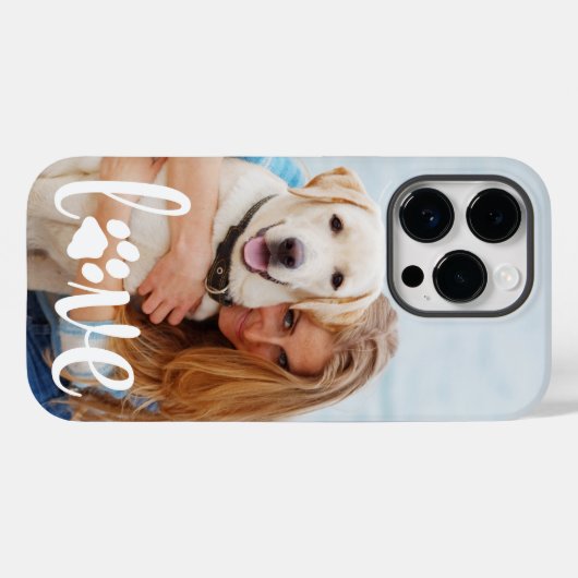 Moderne LIEBE für Pet-Bilder - Pfosten - Hundeschl Case-Mate iPhone Hülle (Rückseite (Horizontal))
