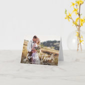 Moderne Liebe für Pinselskripte | Hochzeitsnotiz Karte (Gelbe Blume)