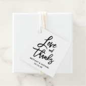 Moderne Liebe für Pinselskripte und Dank Hochzeit Geschenkanhänger (Beispiel)