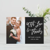 Moderne Liebe für Pinselskripte und Danke Wedding (Stehend Vorderseite)