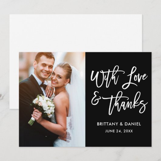 Moderne Liebe für Pinselskripte und Danke Wedding  (Vorne/Hinten)