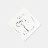 Moderne Liebe für Skript-Brautparty bricht Serviette (Ecke)