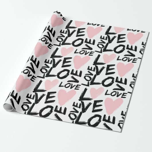 Moderne Liebe Geschenkpapier (Ungerollt)