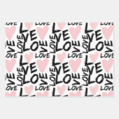 Moderne Liebe Geschenkpapier Set (Vorderseite)
