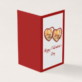 Moderne Liebe Gold Red & White Heart Valentinstag (Vorderseite)