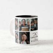 Moderne Liebe Großartiges Oma/Nana/anderes 9-Foto Zweifarbige Tasse (Vorderseite Links)