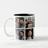 Moderne Liebe Großartiges Oma/Nana/anderes 9-Foto Zweifarbige Tasse (Links)