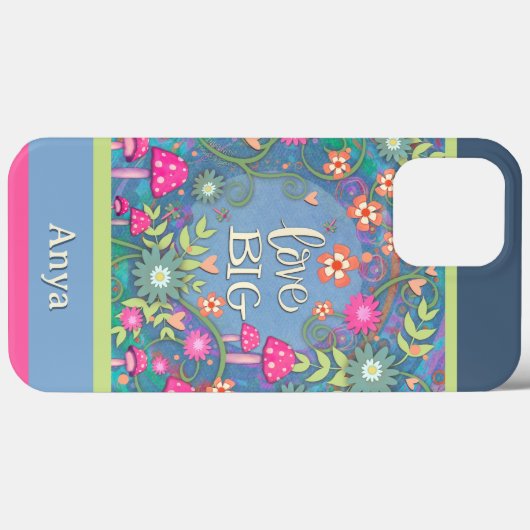 Moderne Liebe Große Pastelle Blütendrachenfliege Case-Mate iPhone Hülle (Rückseite (Horizontal))