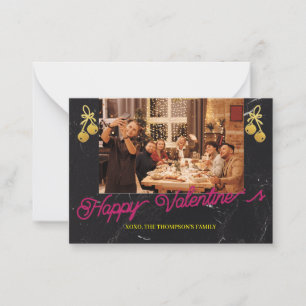 Moderne Liebe Gruß Valentinstag Fotokarte Mitteilungskarte