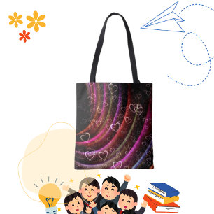 Moderne Liebe Herz Bokeh Romance Tote Tag Tasche