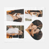 Moderne LIEBE Herz Foto Instagram Valentinstag Fleecedecke (Vorderseite (Horizontal))