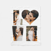 Moderne LIEBE Herz Foto Instagram Valentinstag Fleecedecke (Vorderseite)