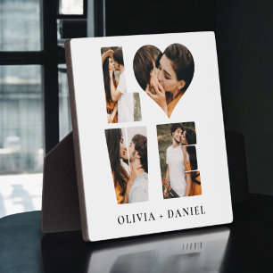 Moderne LIEBE Herz Foto Instagram Valentinstag Fotoplatte