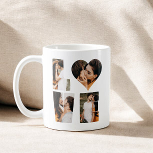 Moderne LIEBE Herz Foto Instagram Valentinstag Kaffeetasse