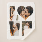 Moderne LIEBE Herz Foto Instagram Valentinstag Sherpadecke (Vorderseite)