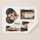 Moderne LIEBE Herz Foto Instagram Valentinstag Sherpadecke (Vorderseite (Horizontal))