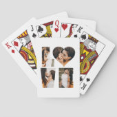 Moderne LIEBE Herz Foto Instagram Valentinstag Spielkarten (Rückseite)
