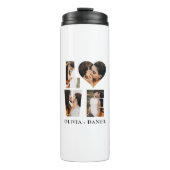 Moderne LIEBE Herz Foto Instagram Valentinstag Thermosbecher (Vorderseite)