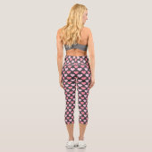Moderne Liebe Herzmuster Capri Leggings (Rückseite)