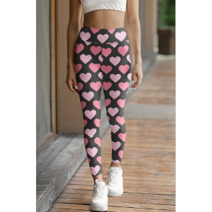 Moderne Liebe Herzmuster Capri Leggings