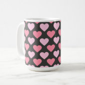 Moderne Liebe Herzmuster Kaffeetasse (Vorderseite Links)