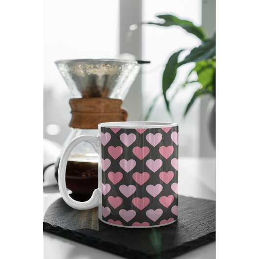 Moderne Liebe Herzmuster Kaffeetasse