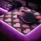 Moderne Liebe Herzmuster Mousepad