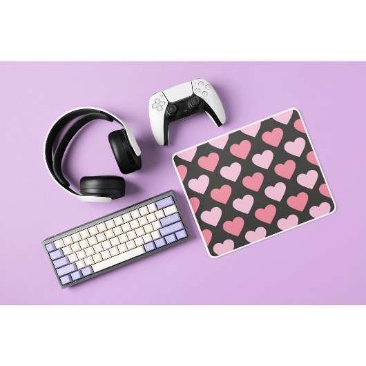 Moderne Liebe Herzmuster Mousepad