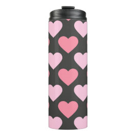 Moderne Liebe Herzmuster Thermosbecher