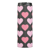 Moderne Liebe Herzmuster Thermosbecher (Rückseite)