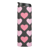 Moderne Liebe Herzmuster Thermosbecher (Nach rechts gedreht)