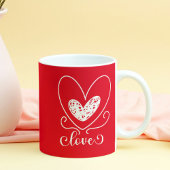 Moderne Liebe Herzt Niedliches Glückwunsch Valenti Kaffeetasse