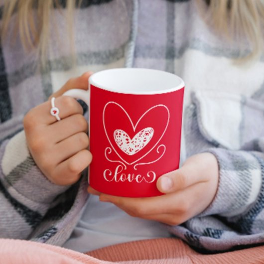 Moderne Liebe Herzt Niedliches Glückwunsch Valenti Kaffeetasse