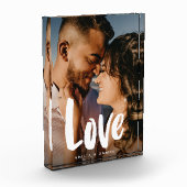 Moderne Liebe Hochzeit einer einfachen Kalligrafie Fotoblock (Links)