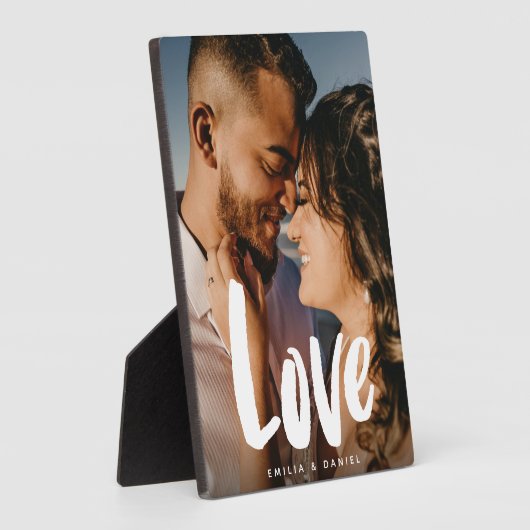 Moderne Liebe Hochzeit einer einfachen Kalligrafie Fotoplatte (Seite)