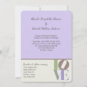 Moderne LIEBE Hochzeitseinladung Einladung (Vorderseite)